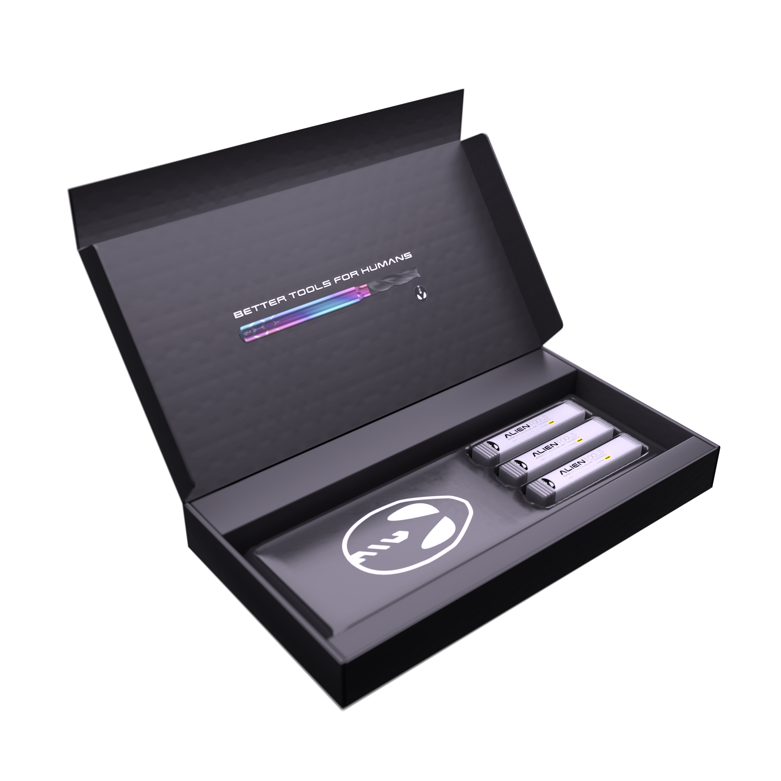AlienTools Serie ZT Caja de Muestras — herramientas FLATCOAT® DIA en embalaje de marca
